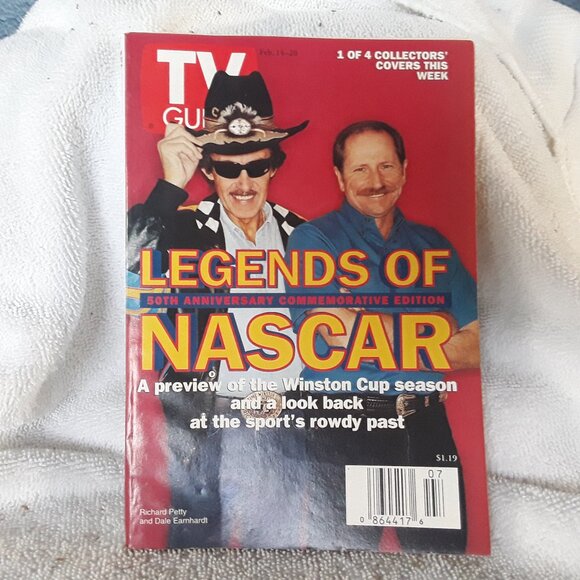 T.V Guide-Richard Oetty & Dale Earnhardt, Feb14-20, 1998 - Picture 1 of 3